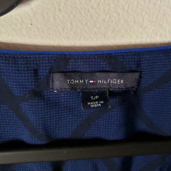 NEW Women's long Sleeveless polo Dress Maxi Size Small  Blue Black S Geometric - Picture 3 of 10